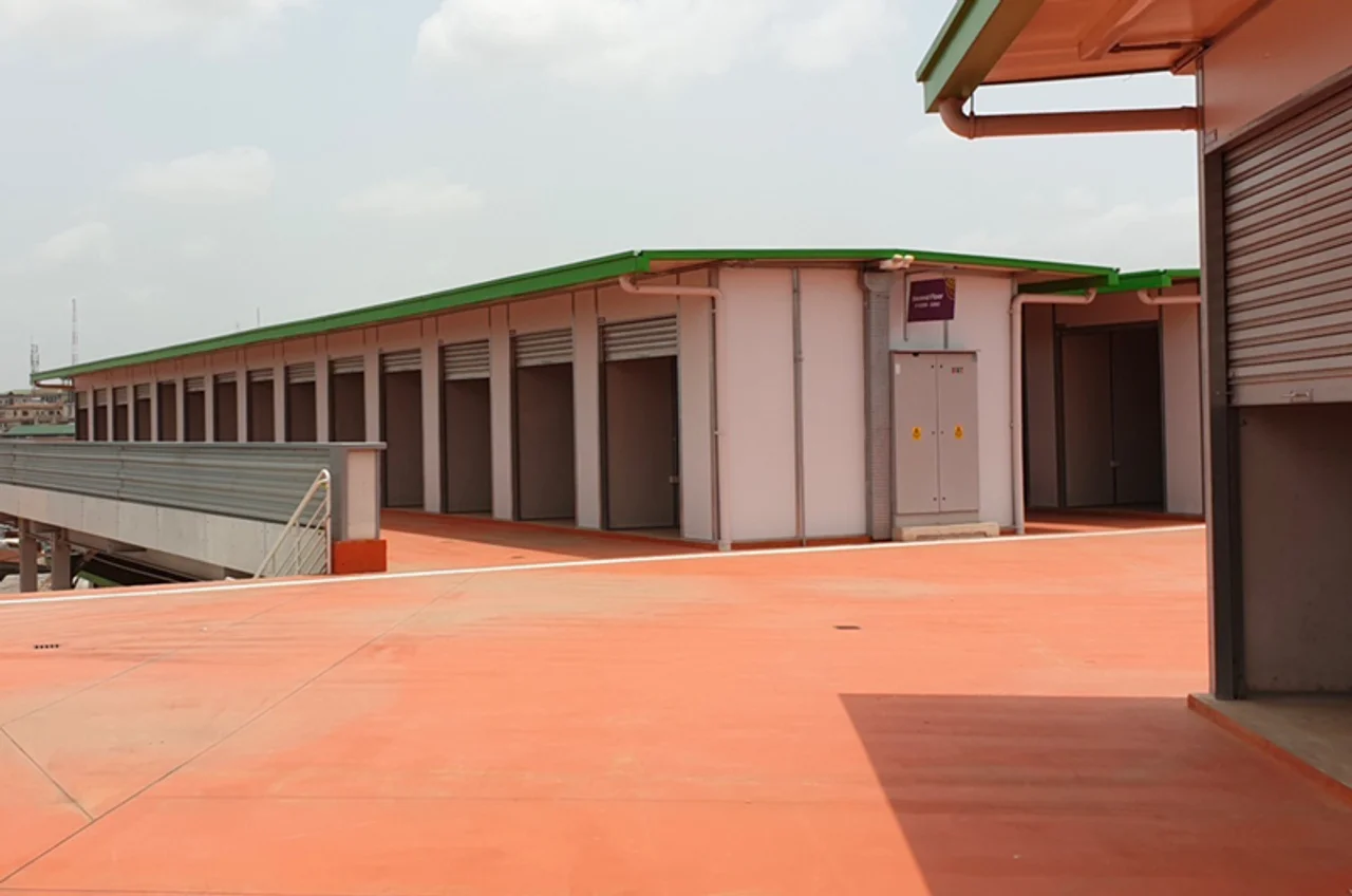 Completion of the market stall infrastructure in Phase One of the new Kumasi Market