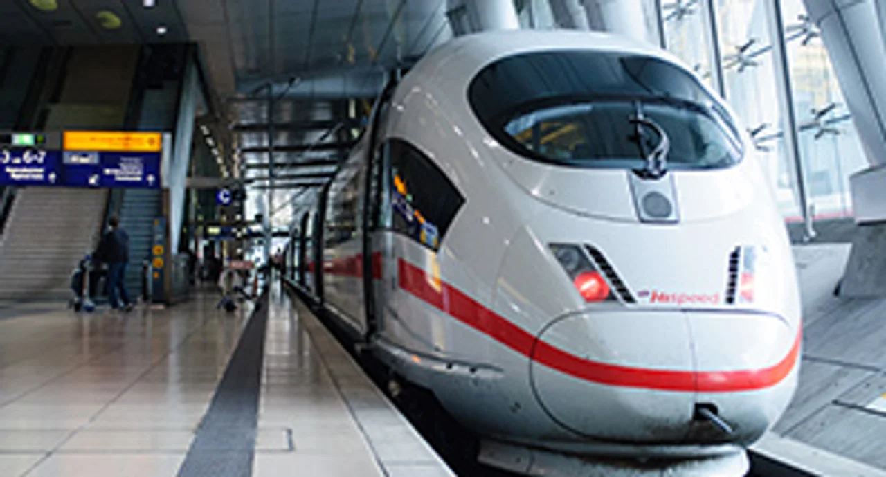 ICE 3 Hispeed Train In Frankfurt Airport Train Station