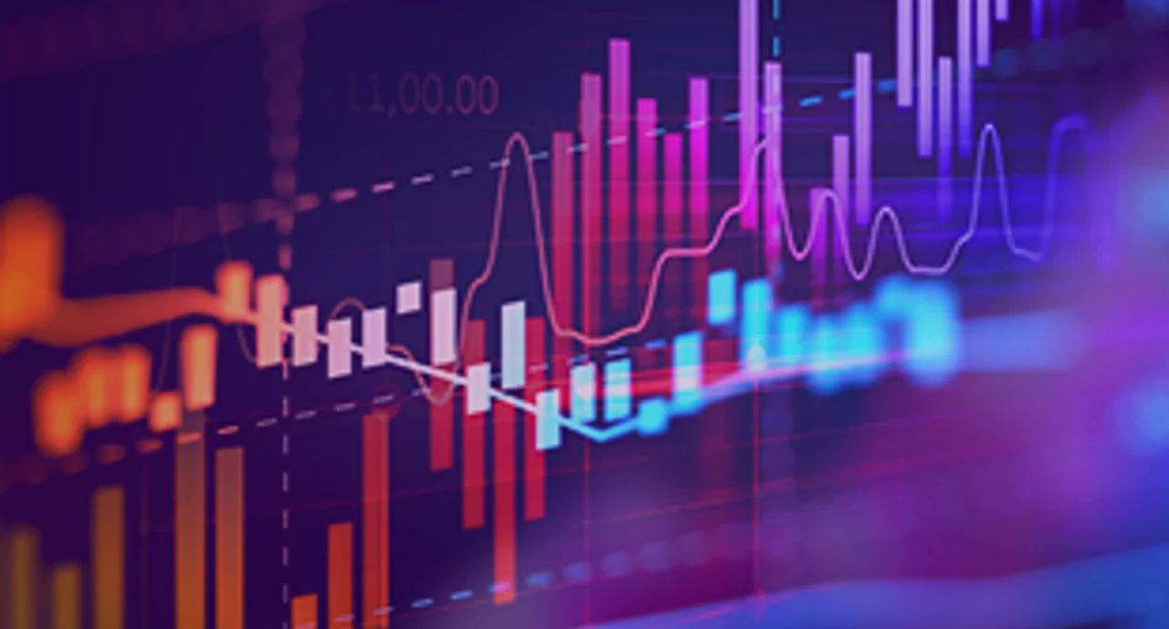 colorful graphs on blurry background