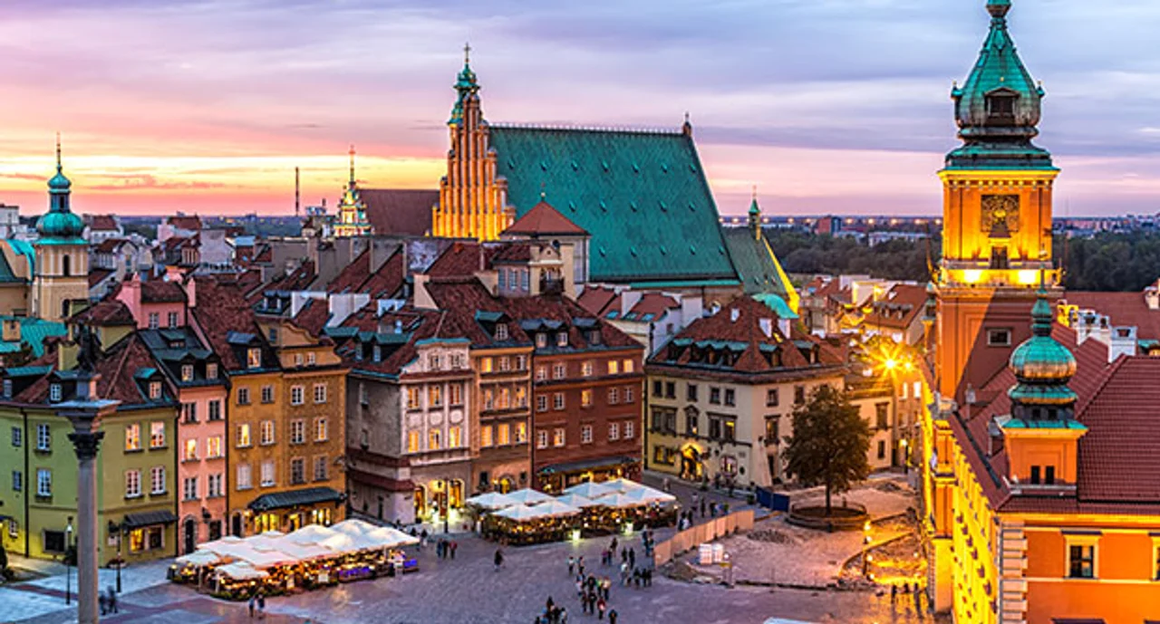 Old Town In Warsaw Poland
