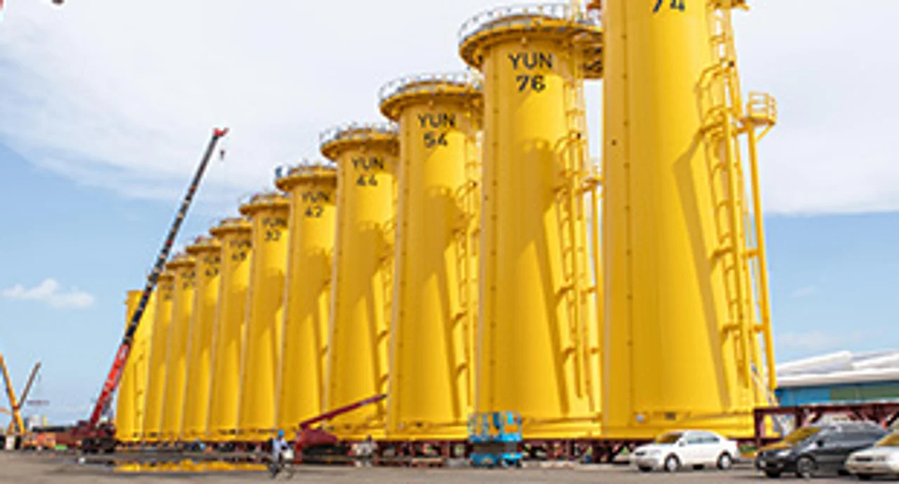 offshore wind turbine foundations at Yunlin harbour