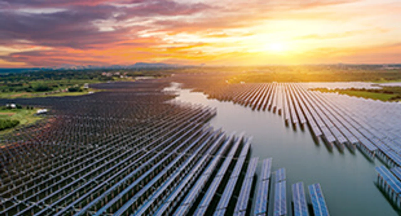 Outdoor photovoltaic power generation scene