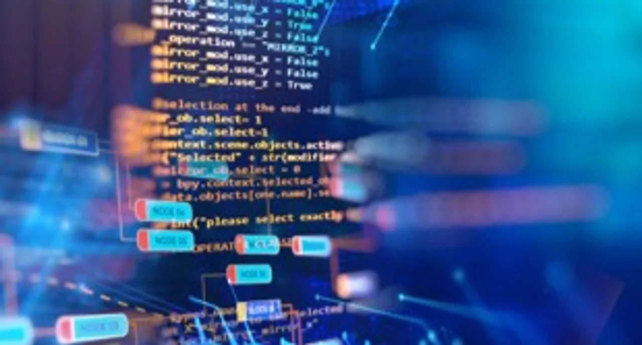 Programming code abstract technology background footage,concept of software developer and Computer script