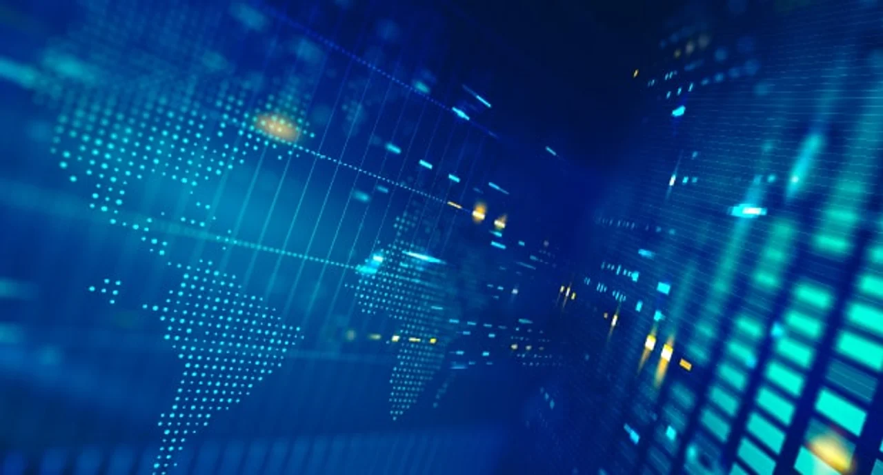 Computer Generated Digital Currency And Exchange Stock Chart For Finance And Economy Display