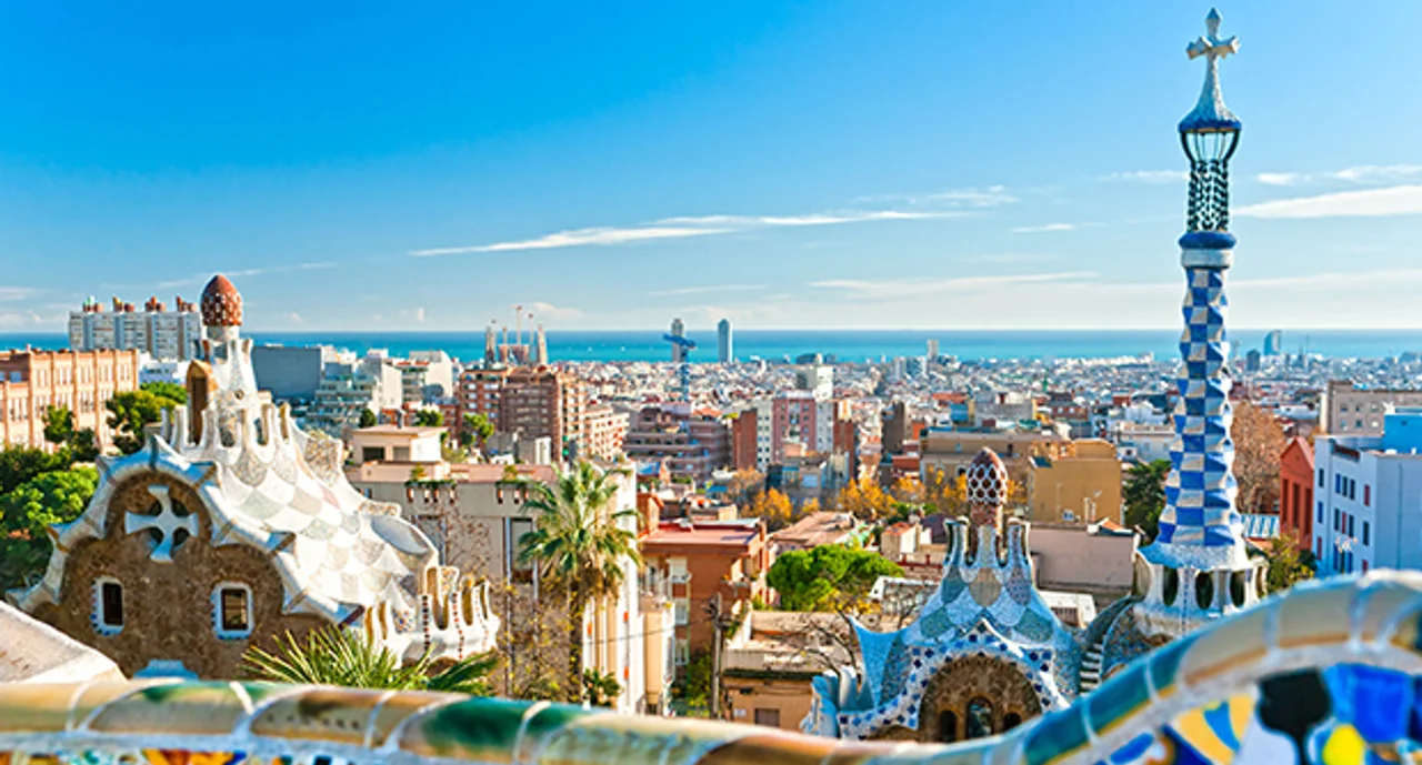 Park Guell In Barcelona Spain