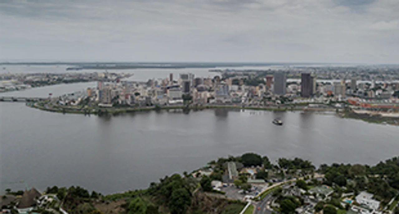 Abidjan city centre with skyscapers