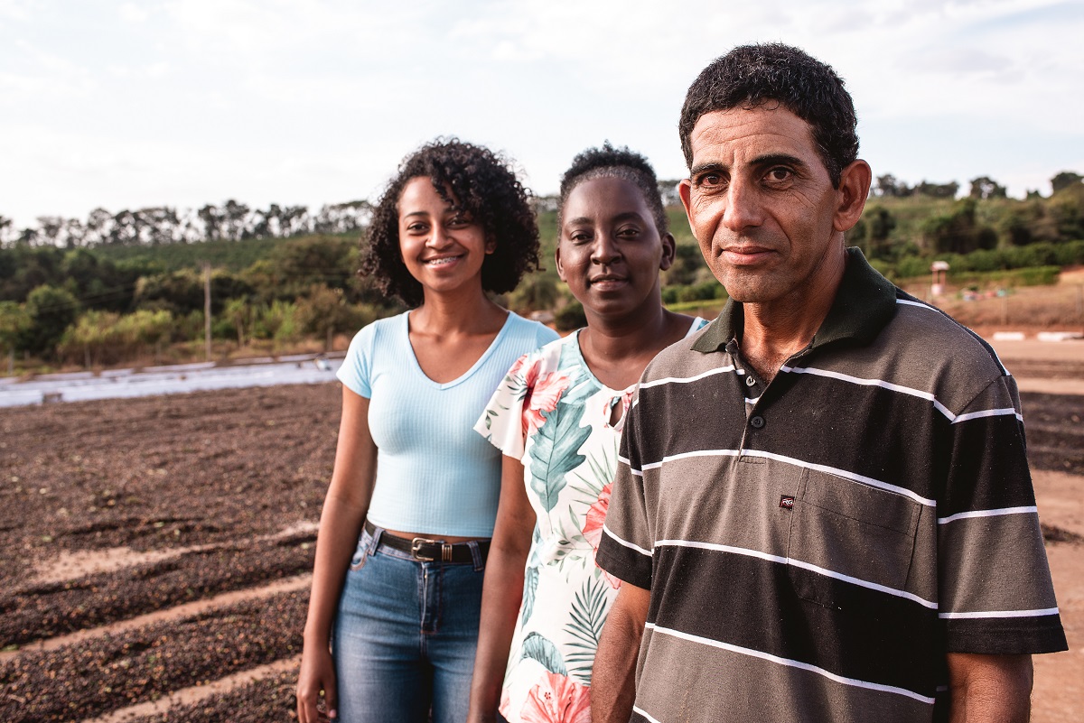 Coffee farmer family Peixoto who are participating in the project &ldquo;Back to the roots&rdquo; in Minas Gerais in Brazil