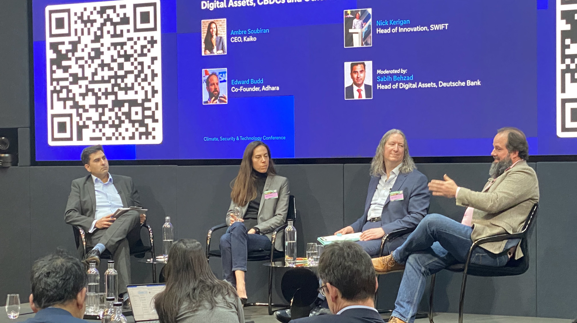 Sabih Behzad (Deutsche Bank); Ambre Soubiran (Kaiko); Nick Kerigan (Swift); Ed Budd (Adhara)