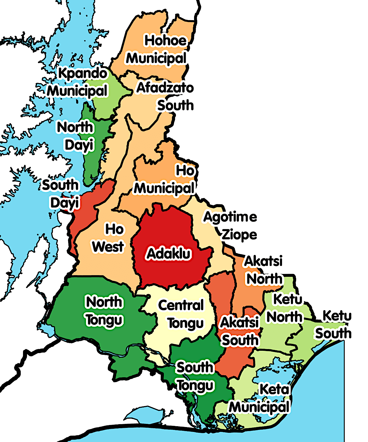 Districts of the Volta Region